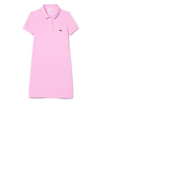 Lacoste Kids' Piqué Polo Dress Pink Size 2 - Picture 2 of 10